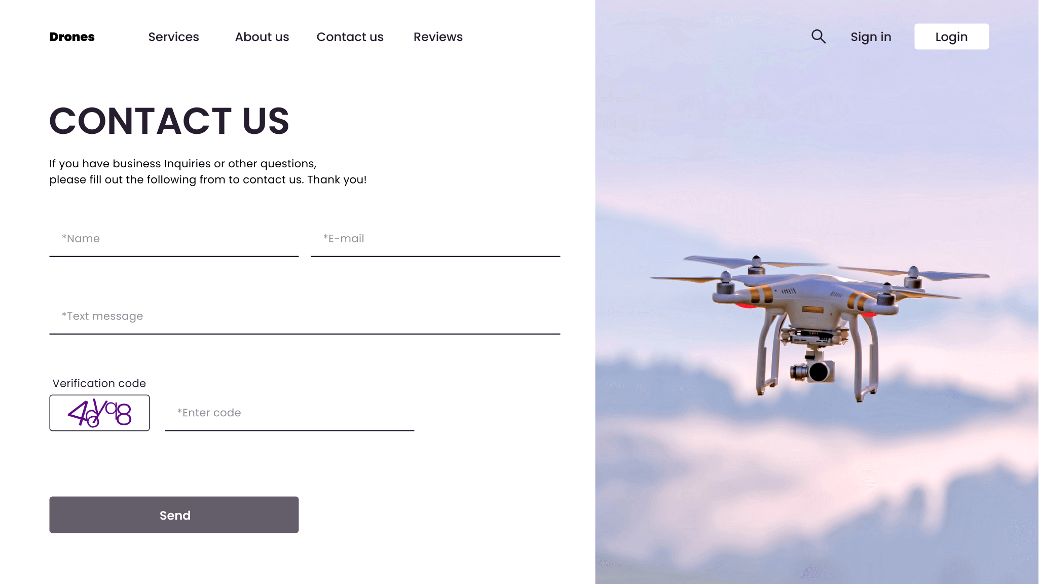 Drones. Contact Us